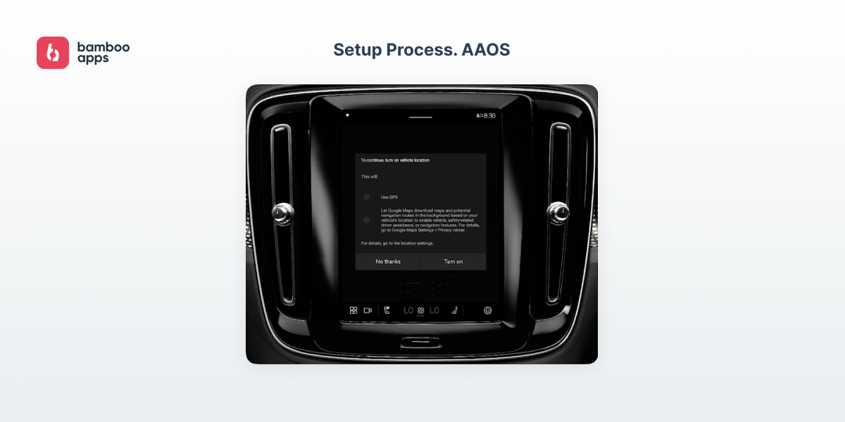Setup process of Android Automotive OS